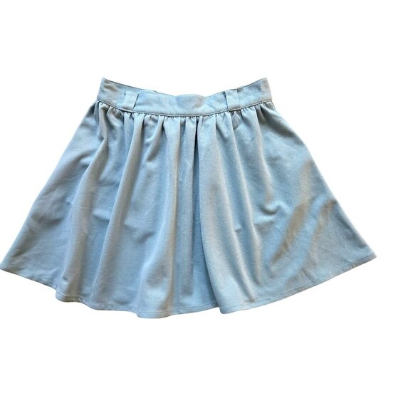 Tobi Light Blue Skater Skirt XS With Button Front & Pockets  Y2K - Picture 2 of 4